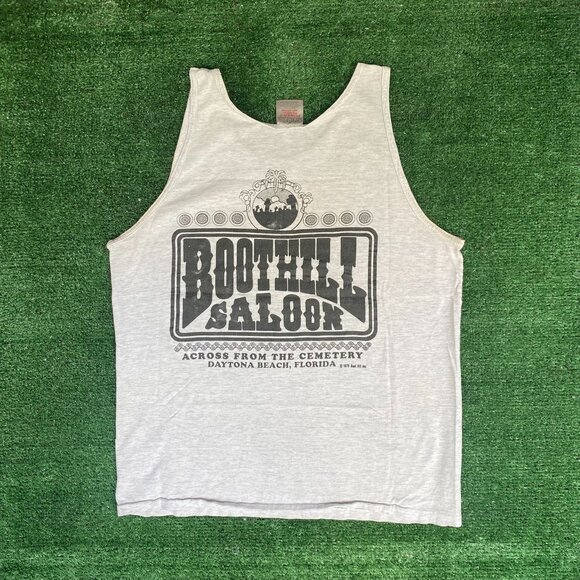 Vintage 90s Boot Hill Saloon Tank Top Biker Motorcycle Tee - Picture 5 of 8